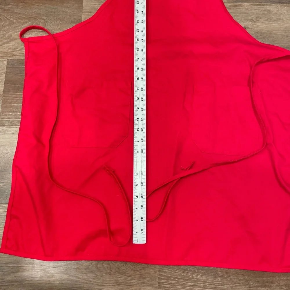 Starbucks Red Holiday Apron Barista Uniform Embroidered‎ Siren Logo Two Pockets